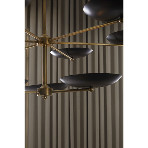 Griffith 9 Light 52 inch Bronze Two Tiered Chandelier Ceiling Light