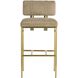 Laney 41 inch Taupe and Antique Brass Bar Stool