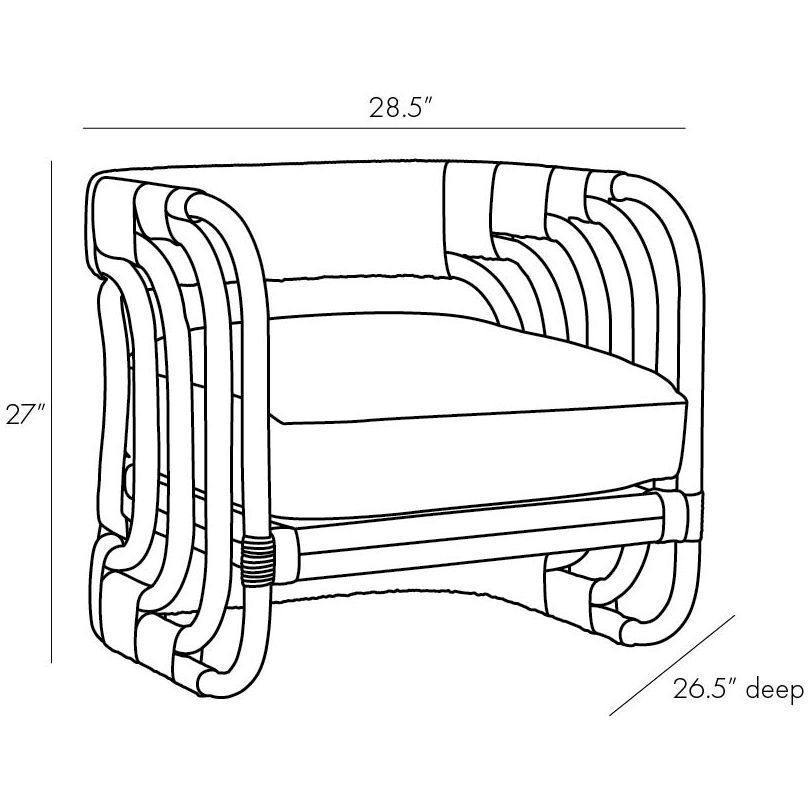 Hamza 27 inch Mink Chair
