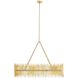 Prescott 10 Light 44.5 inch Gold Leaf Chandelier Ceiling Light