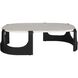 Lorena 58 X 16.5 inch White and Ebony Coffee Table