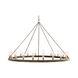 Geoffrey 20 Light 60 inch Gray Wood/Rusted Iron Chandelier Ceiling Light
