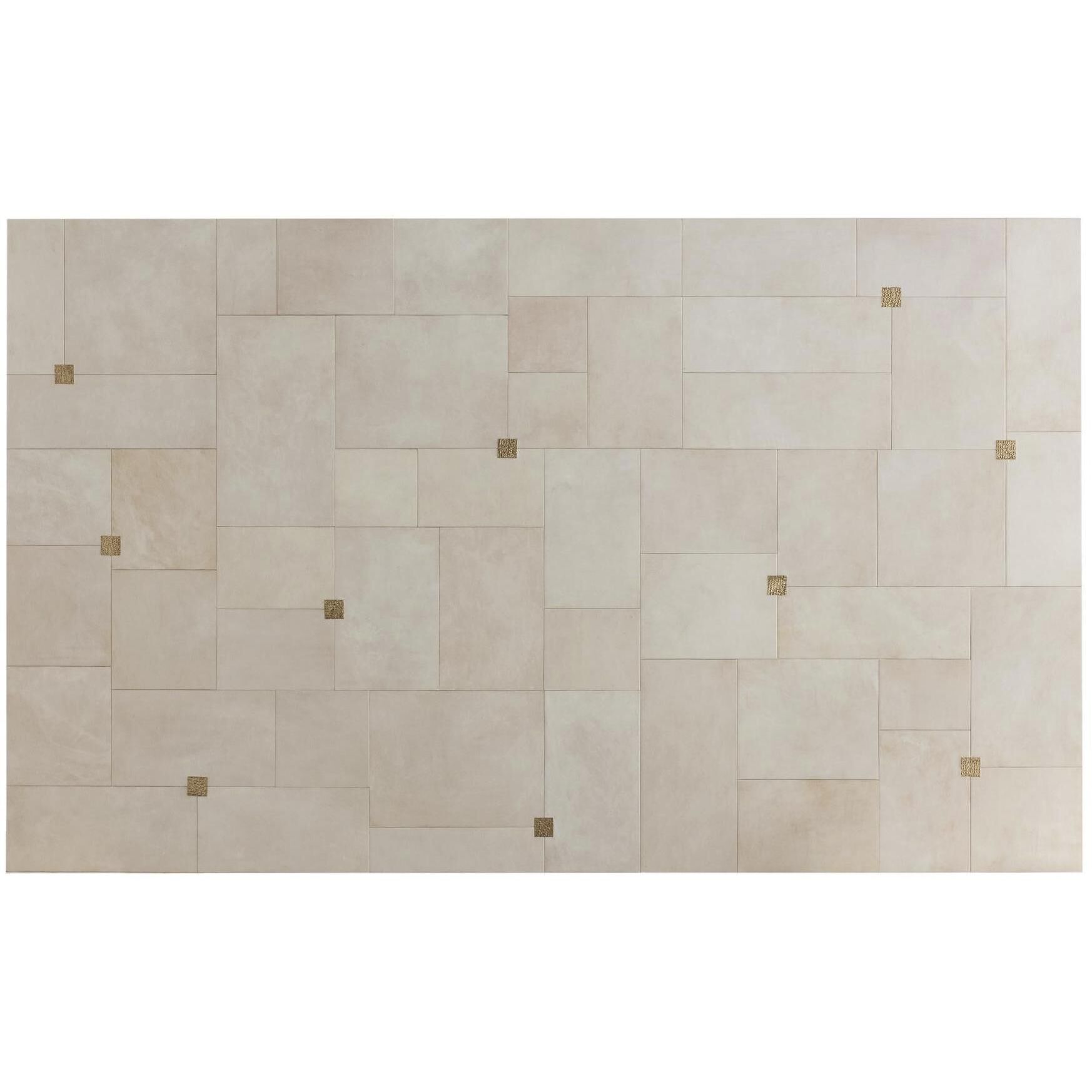 Madelyn 56 X 16.5 inch Ivory and Antique Brass Coffee Table