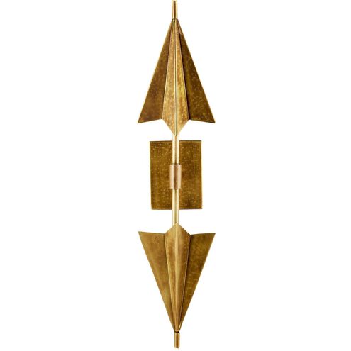 Canary 2 Light 7 inch Antique Brass ADA Sconce Wall Light