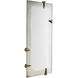 Edged Talon 47 X 23 inch Antiqued Mirror and Antiqued Brass Wall Mirror, Barry Dixon