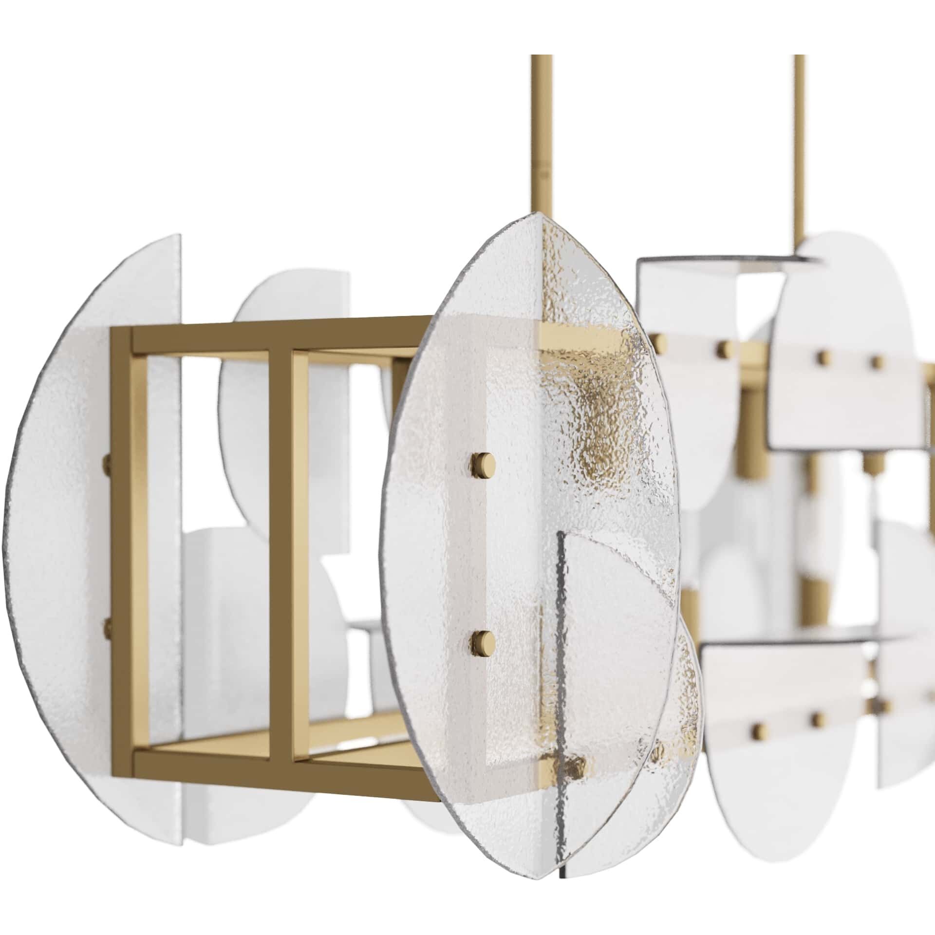 Tilley 7 Light 42.5 inch Antique Brass Linear Chandelier Ceiling Light