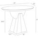 Dorette 42 X 33 inch Chateau Gray and Matte Black Entry Table