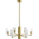 Zeki 6 Light 29 inch Antique Brass Chandelier Ceiling Light