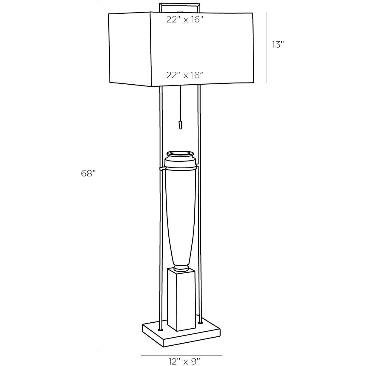 Foundry 68 inch 60.00 watt Charcoal Floor Lamp Portable Light
