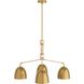 Worth 4 Light 40.5 inch Vintage Brass Chandelier Ceiling Light