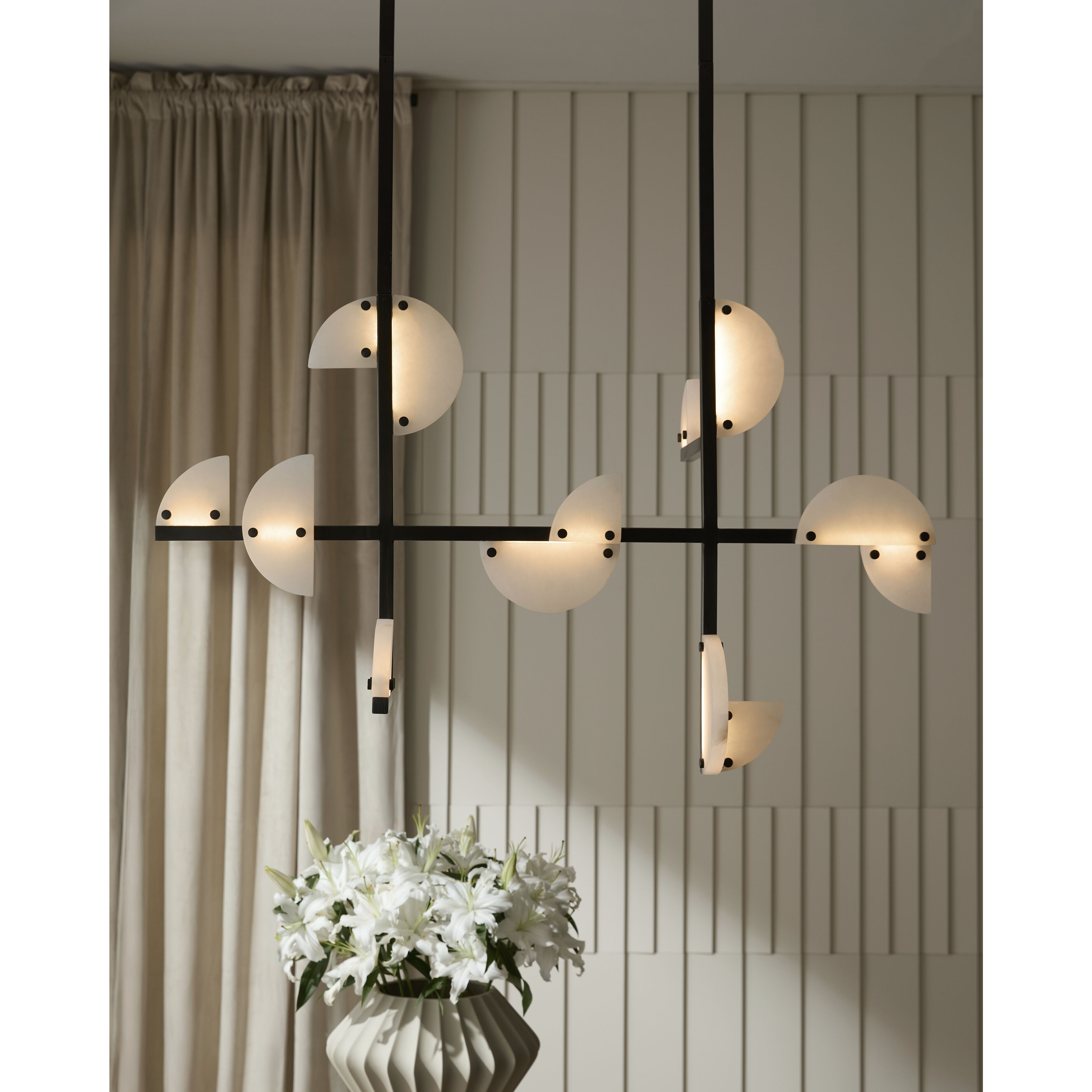 Nova 14 Light 39.5 inch English Bronze Linear Chandelier Ceiling Light