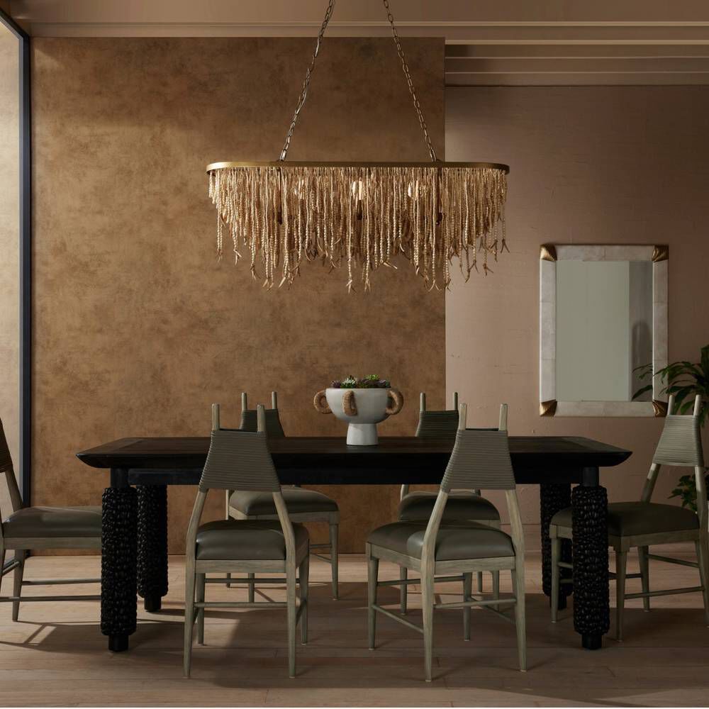 Baja 52 X 45.5 inch Natural Linear Chandelier Ceiling Light