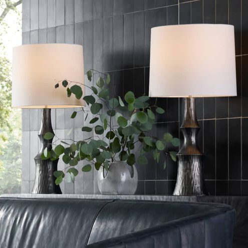Grainger 30 inch 150.00 watt Graphite and Polished Nickel Lamp Portable Light