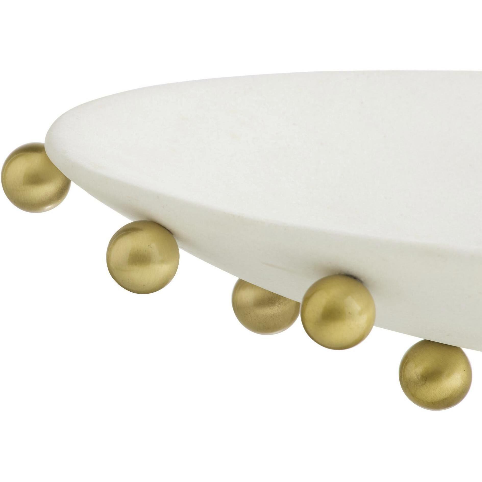 Katherine Ivory and Antique Brass Centerpiece