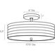 Anna 2 Light 18 inch Antique Brass Semi-Flush Mount Ceiling Light