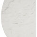 Melt 55 inch White Marble and Cerused Natural Dining Table, Large