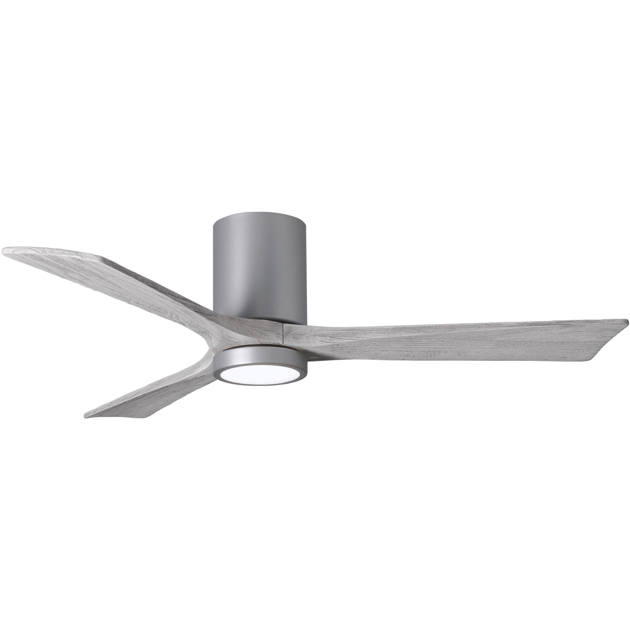 Atlas Irene-3HLK 52 inch Brushed Nickel with Barn Wood Tone Blades Flush Mount Paddle Fan, Flush Mounted
