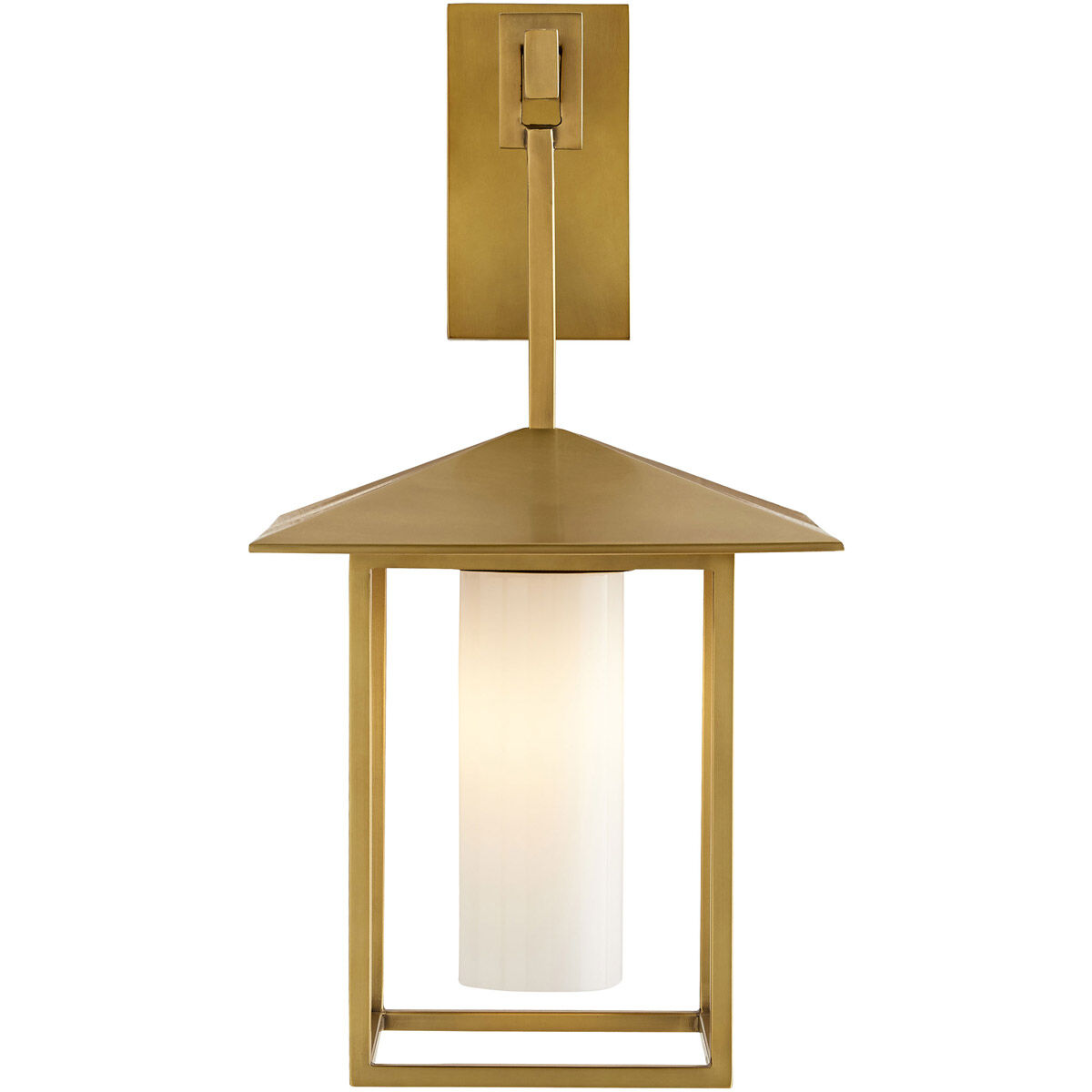 Temple Sconce Wall Light in Antique Brass