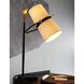 Yasmin 28 inch 60 watt Antique Black and Antique Brass Table Lamp Portable Light
