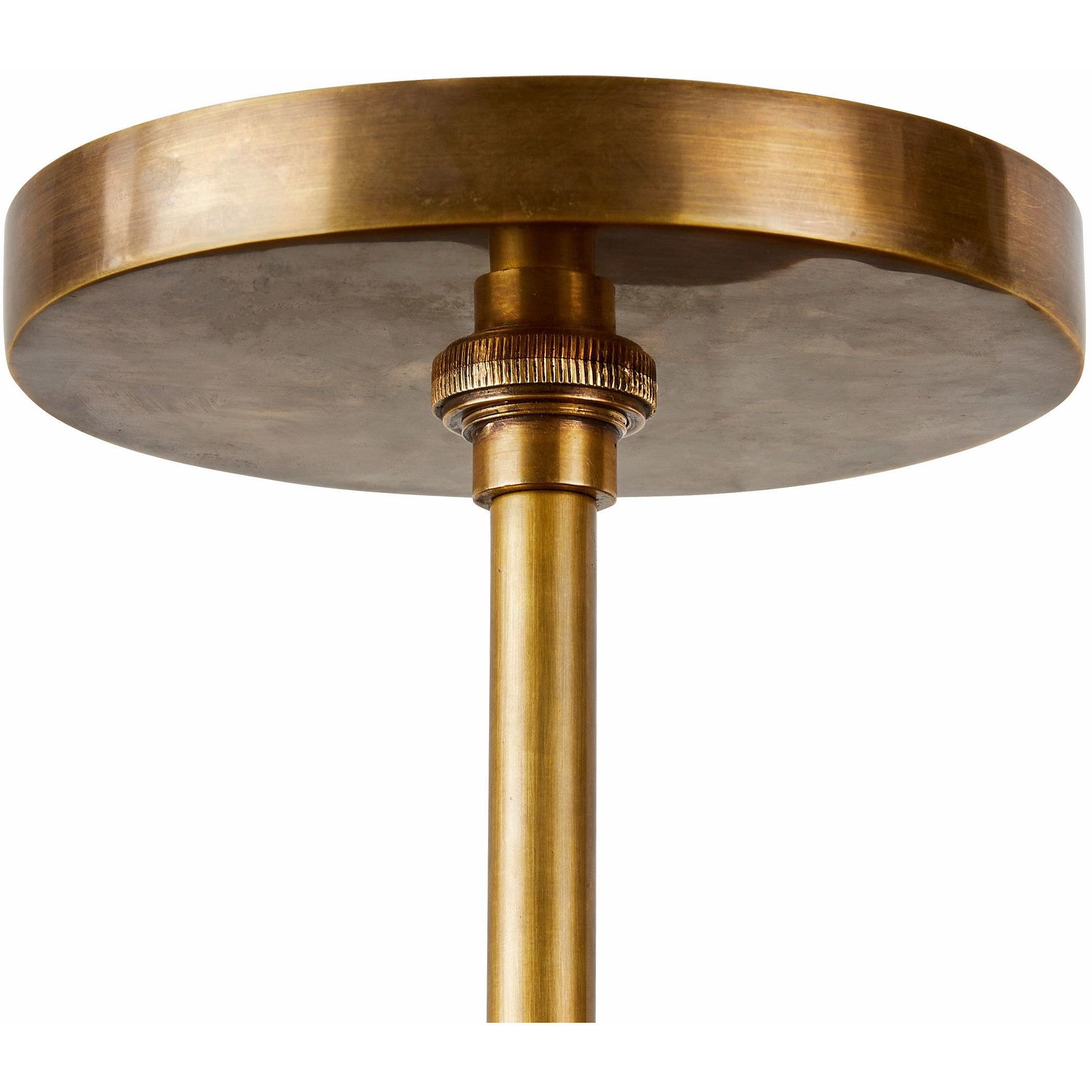Daniella 3 Light 34 inch Vintage Brass Flush Mount Ceiling Light