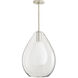 Nala 1 Light 15 inch Brushed Nickel Pendant Ceiling Light, Essential Lighting