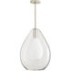 Nala 1 Light 15 inch Brushed Nickel Pendant Ceiling Light, Essential Lighting