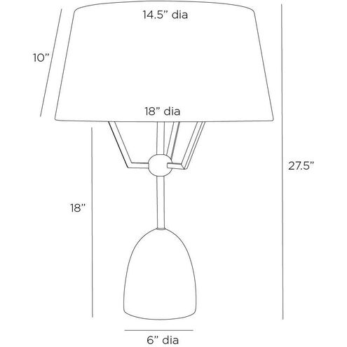 Hodgins 27.5 inch 150.00 watt Galaxy Marble and Bronze Lamp Portable Light