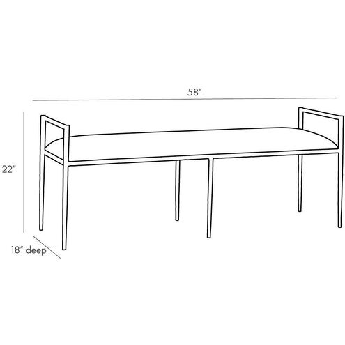Barbana 22 inch White Bench