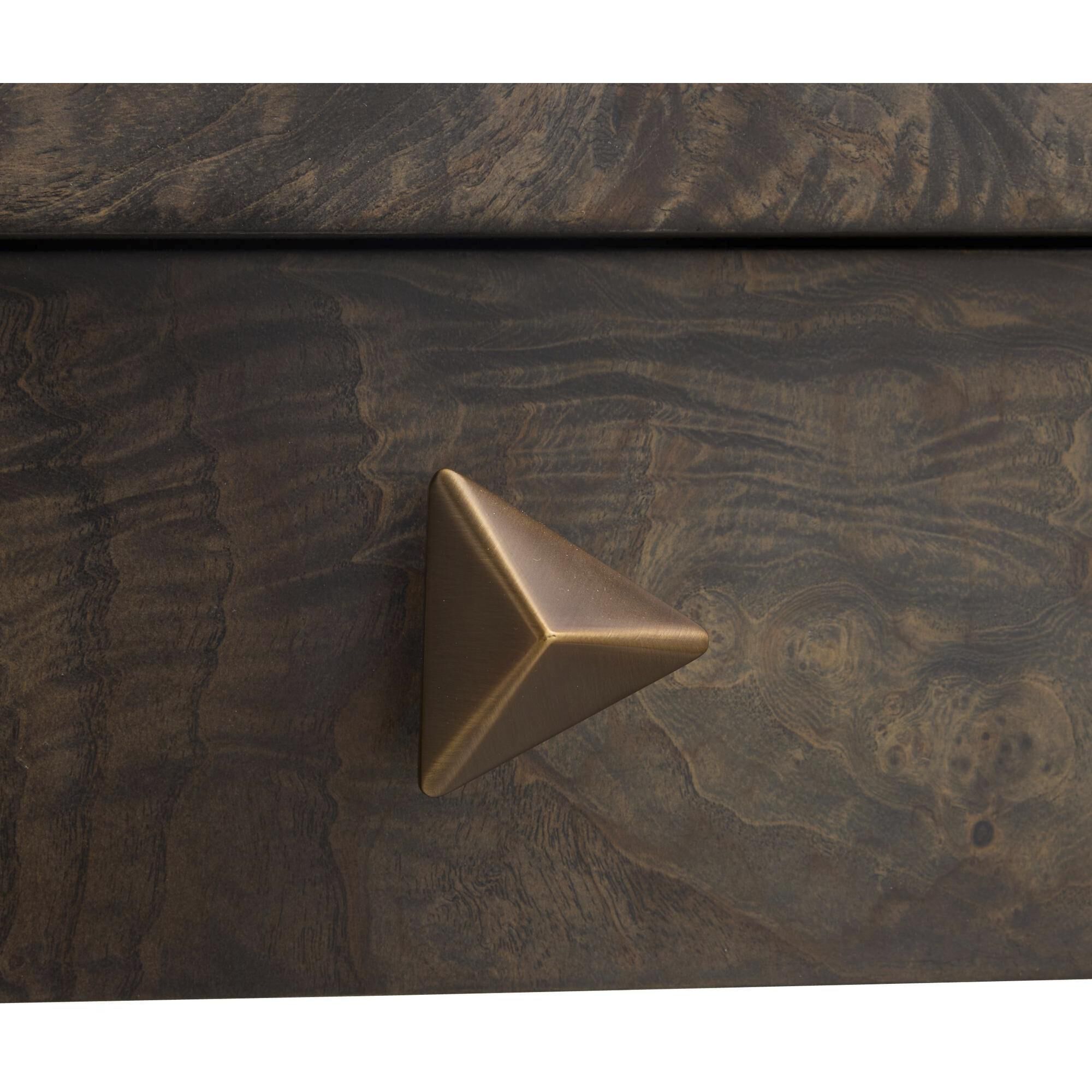 Jupiter 56 X 28 inch Truffle Burl and Antique Brass Desk