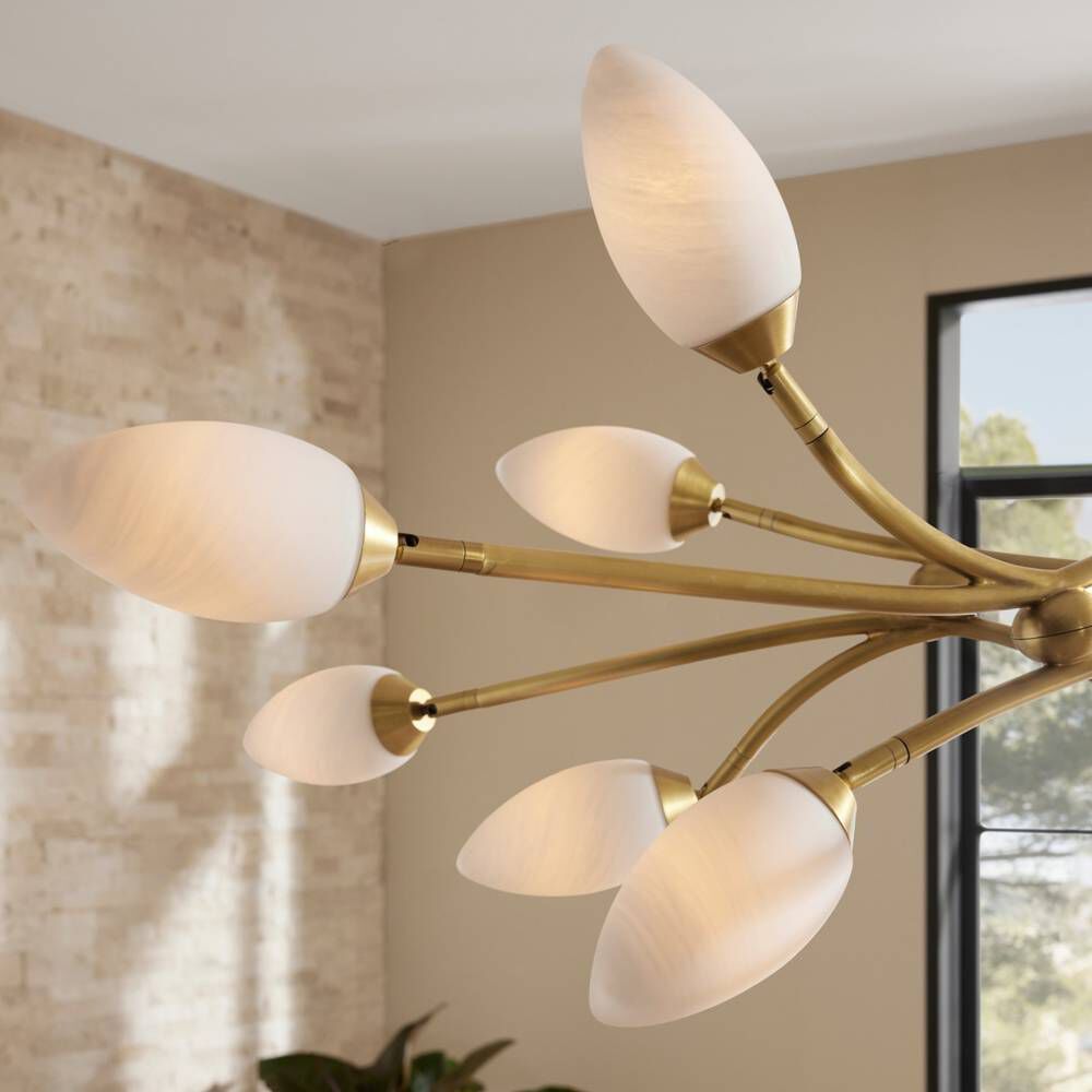 Ember 16 Light Antique Brass Chandelier Ceiling Light