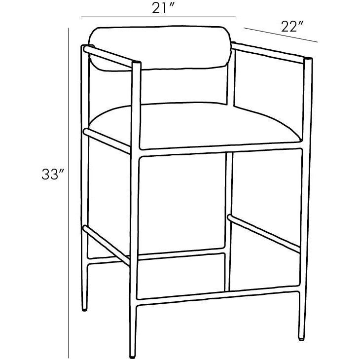 Barbana 33 inch Natural Counter Stool