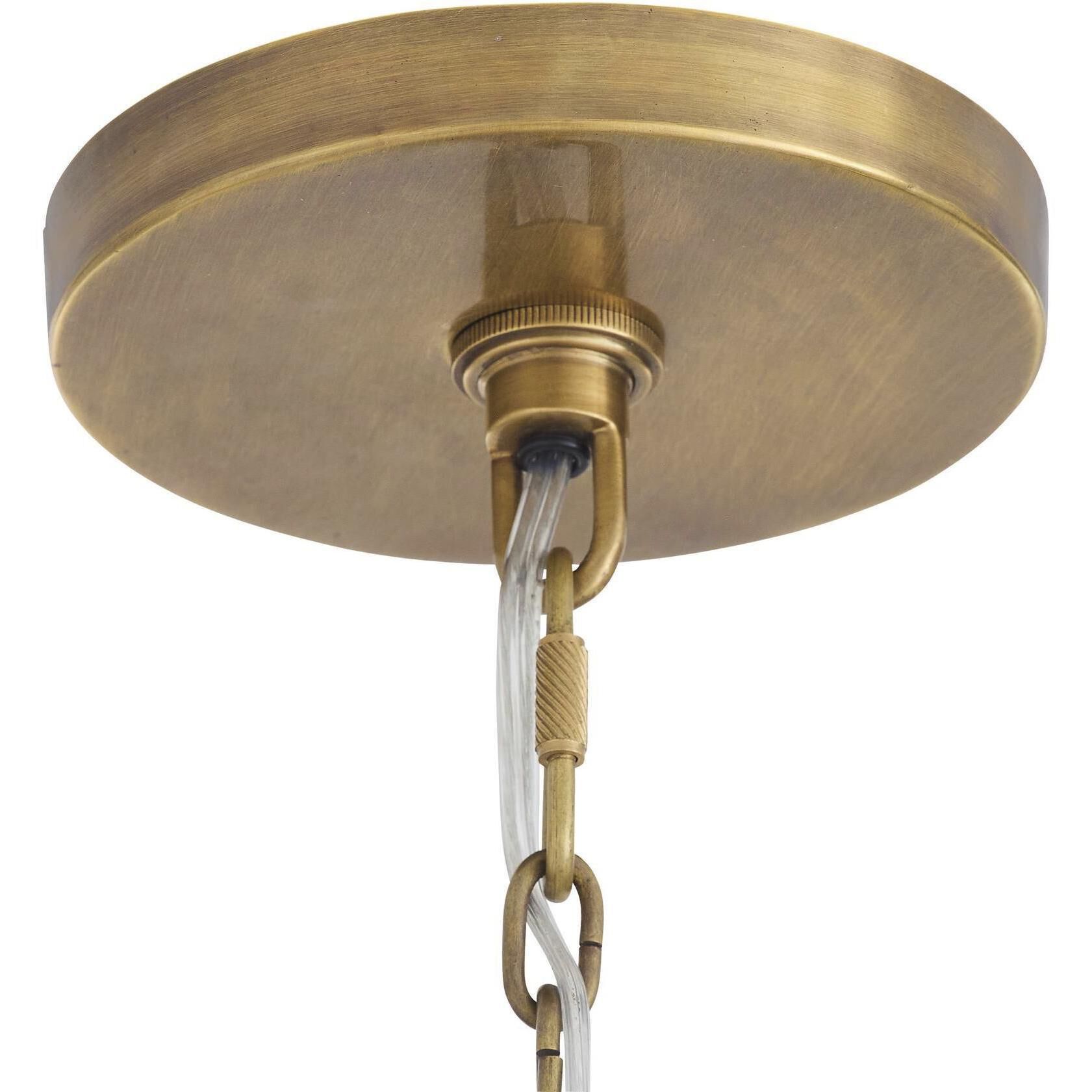 Langston 5 Light 46 inch Antique Brass Chandelier Ceiling Light