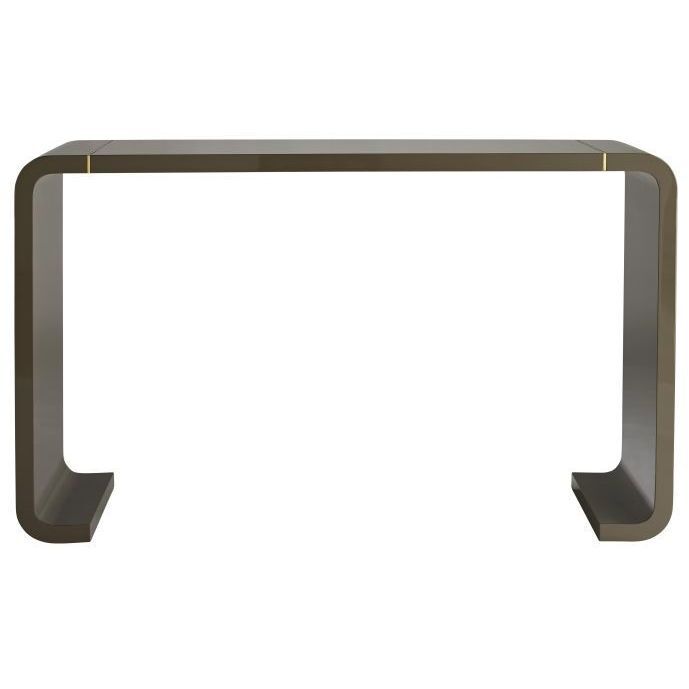 Turnley Gray Lacquer Console Table