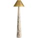 Chanell 60.5 inch 150 watt Faux Calacatta Viola and Antique Brass Floor Lamp Portable Light