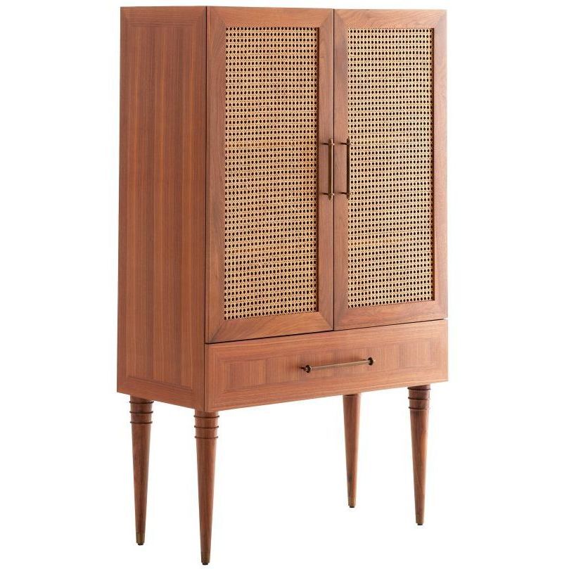 Melrose 40 inch Satin Walnut Cocktail Cabinet