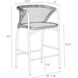 Enzo 40 inch Buff and Blackened Bronze Outdoor Bar Stool