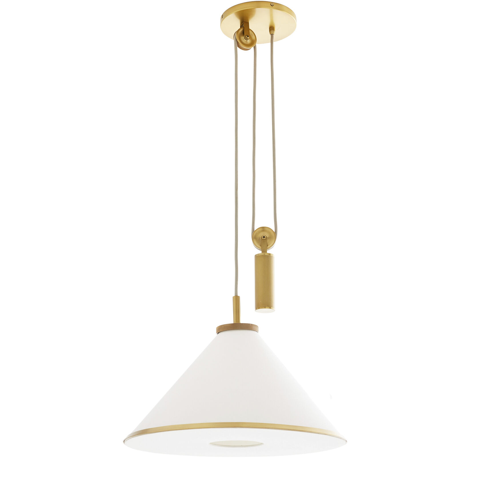 Norfolk 1 Light 20.5 inch White and Antique Brass Pendant Ceiling Light
