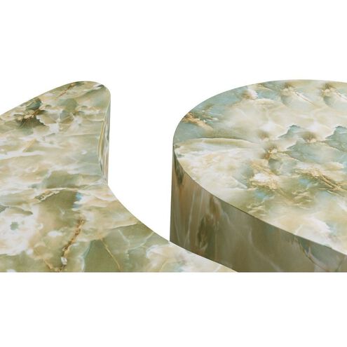 Adeline 38 X 14 inch Jade Faux Marble Coffee Tables, Set of 2