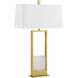 Markham 31 inch 100 watt Antique Brass Lamp Portable Light