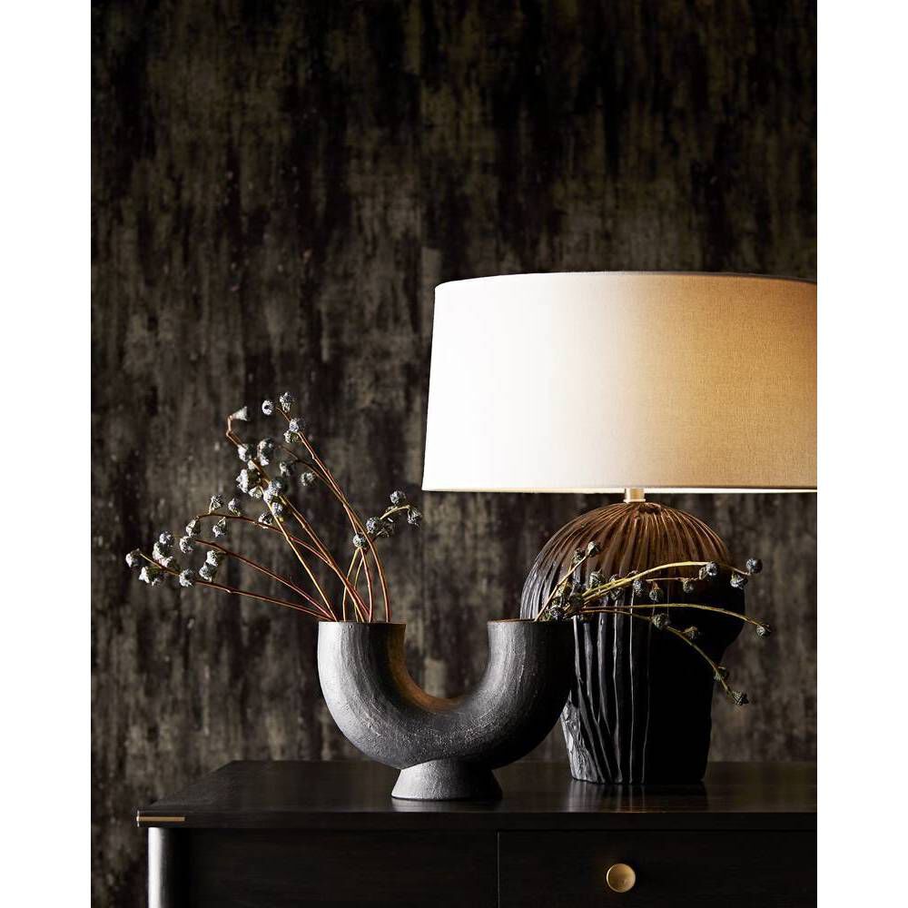 Damien Matte Charcoal Vase