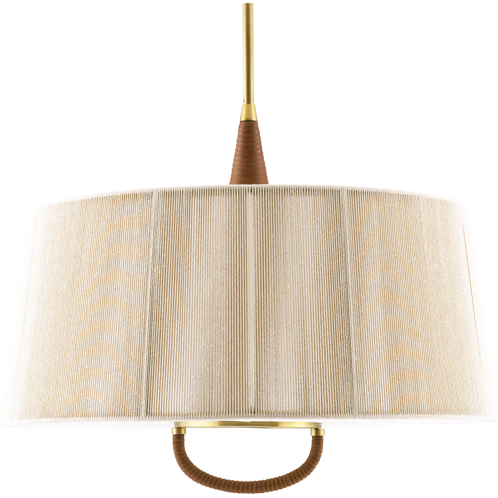 Middlebury 6 Light 28.5 inch Natural and Antique Brass Pendant Ceiling Light