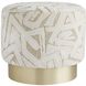 Avalon 21 inch Swiss Coffee Swivel Ottoman