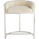 Calvin 33 inch White/Polished Nickel Counter Stool