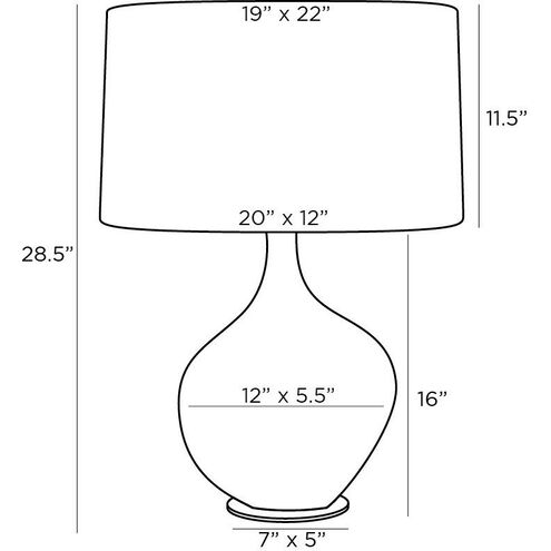 Stillwater 28.5 inch 150 watt Moss Reactive Lamp Portable Light
