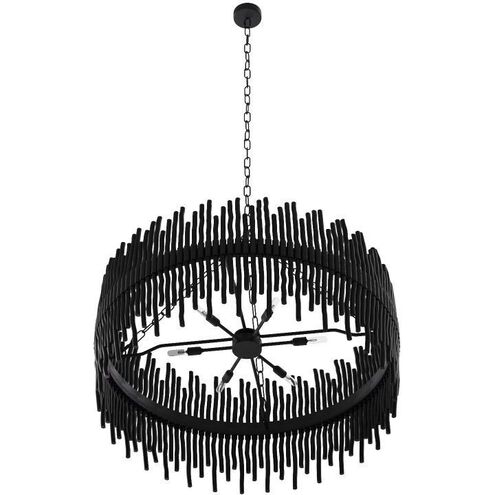 Adele 6 Light 40 inch Black Stained Chandelier Ceiling Light