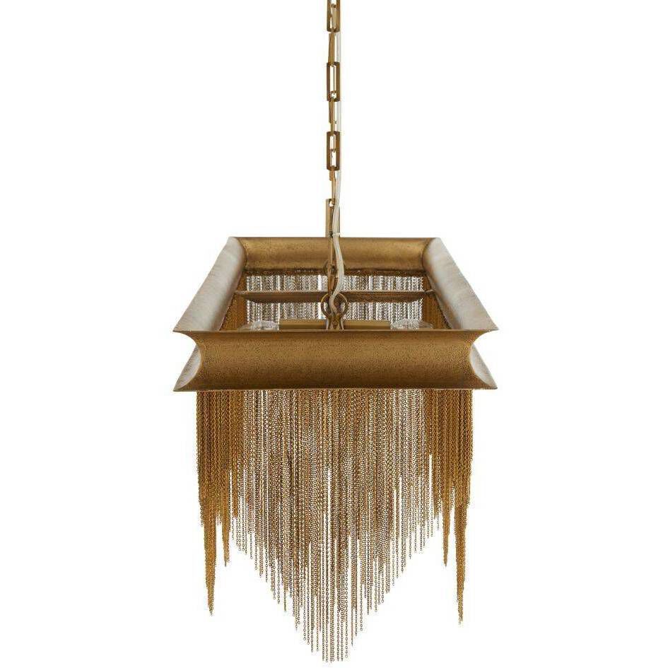 Heiress 6 Light 48 inch Antique Brass Linear Chandelier Ceiling Light