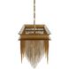 Heiress 6 Light 48 inch Antique Brass Linear Chandelier Ceiling Light