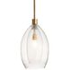 Hilary 1 Light 11 inch Vintage Brass Pendant Ceiling Light