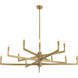 Griff 12 Light 56 inch Antique Brass Chandelier Ceiling Light, Large
