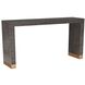 Andreas Dark Gray Straw Marquetry Console Table